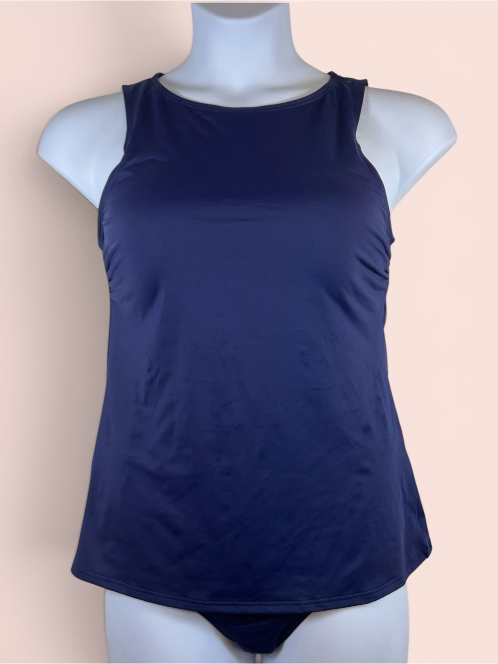Lands' End NWT Women’s Size 10 Navy 2-Piece Swim Suit - Tankini + Swim Bottoms